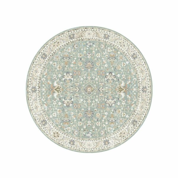 Mayberry Rug 7 ft. 10 in. Windsor Manchester Round Rug, Blue WD4026 8RD